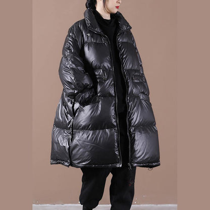 Snow Jackets Outwear Black Stand Collar Thick Warm Winter Coat