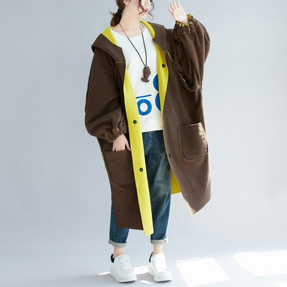 Yellow Parka Hooded Two Ways to Wearwinter Jacket Low High Design Winter Coats