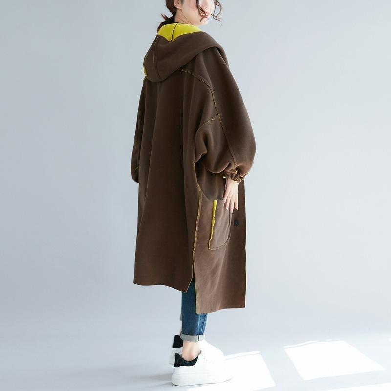 Yellow Parka Hooded Two Ways to Wearwinter Jacket Low High Design Winter Coats