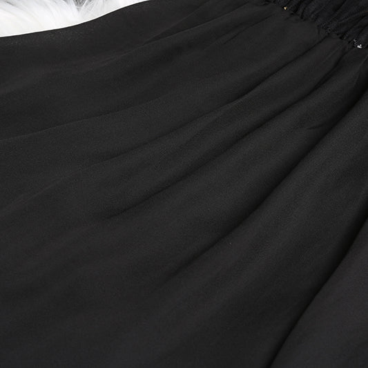 Black Embroideried Sequins Tulle Skirts Summer