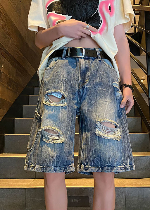 Black Hole High Waist Denim Shorts Summer