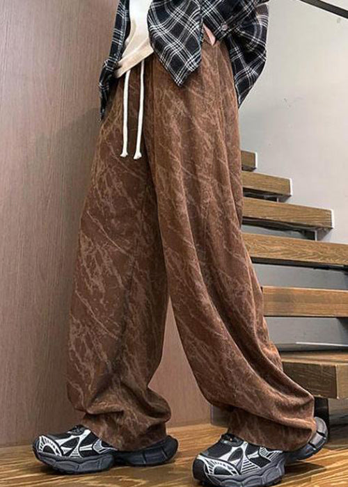 Black Pockets Lace Up Corduroy Pants Spring