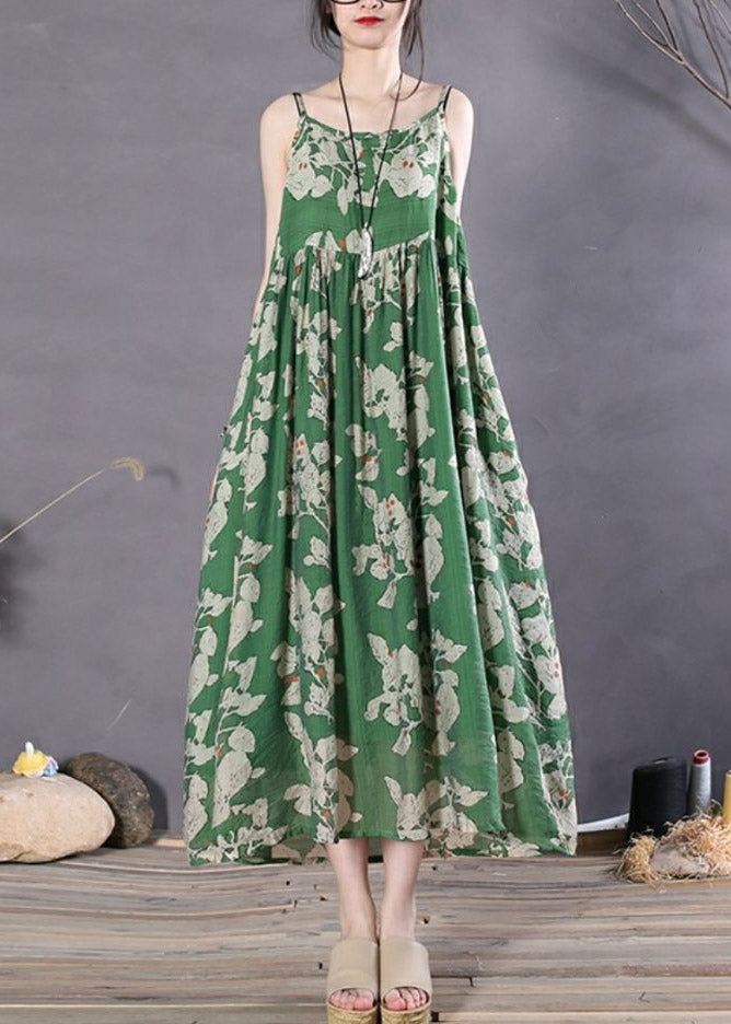 Red Geometry Wrinkled Spaghetti Strap Long Dress Sleeveless