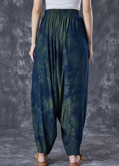 Blackish Green Oversized Tie Dye Pants Summer