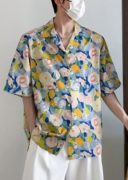 Button Cotton Shirts Peter Pan Collar Summer