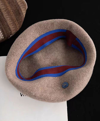 Grey Cozy Warm Woolen Beret Hat