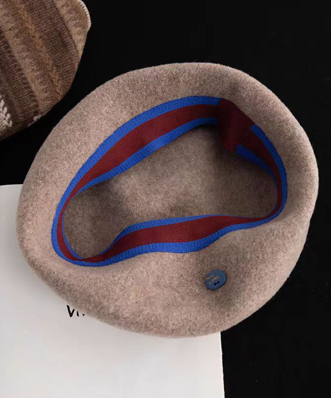 Grey Cozy Warm Woolen Beret Hat