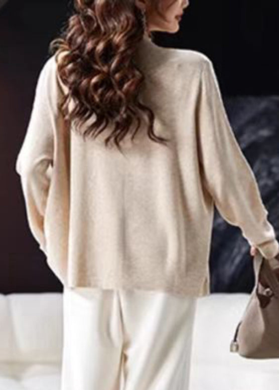 Grey O-neck Hollow Out Knit Top Spring