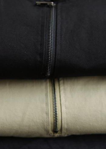 Chic Hooded Zip Up Spring Clothes For Women Work Outfits Khaki Blouses