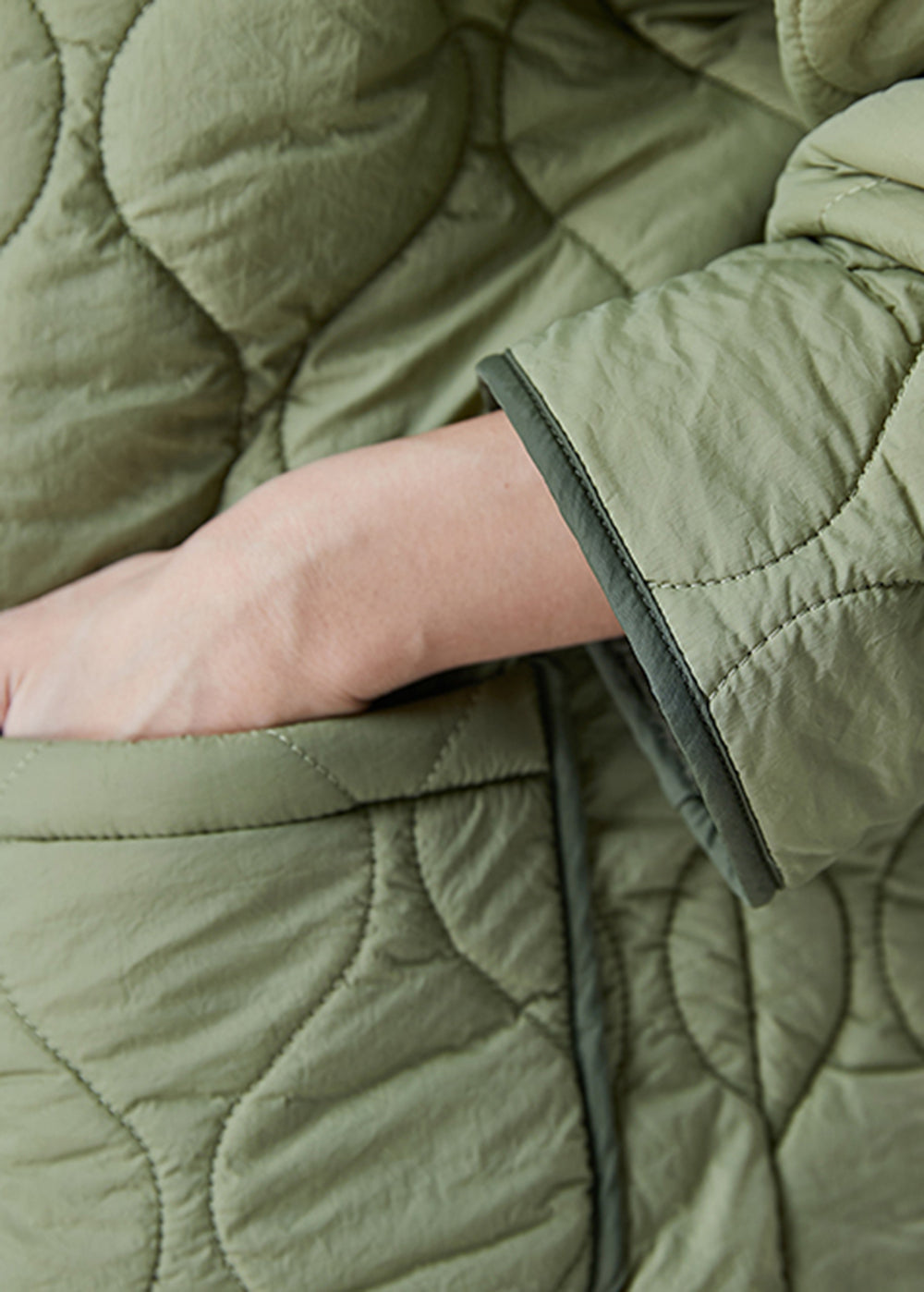 Light Green Thick Patchwork Warm Fleece Jacket Winter