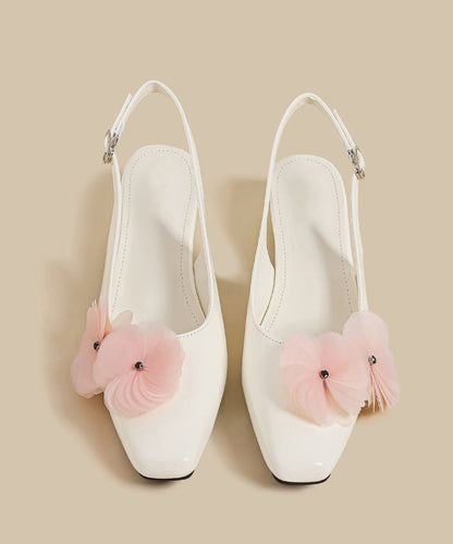Purple Splicing Chunky Sandals Faux Leather
