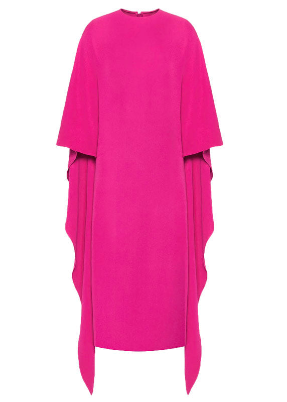 Rose Asymmetrical Design Holiday Maxi Dress Fall