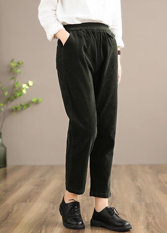 Spring Trousers Chocolate Sewing Elastic Waist Patchwork Pant