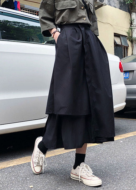 White Asymmetrical High Waist a Lline Skirts Spring