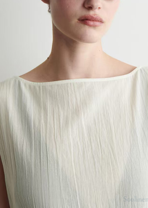 White Backless Side Open Cotton Robe Dresses Sleeveless