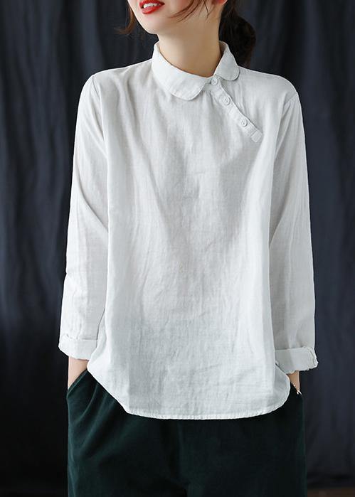 Pink Crane Clothes Lapel Button Down Spring Blouses