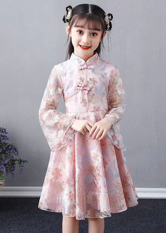 White Embroideried Patchwork Hollow Out Tulle Maxi Dress Long Sleeve