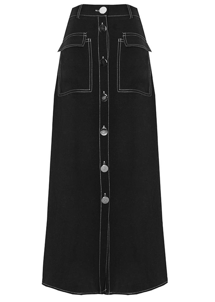 White Zippered a Line Skirts Summer