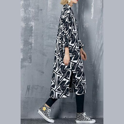 Design Chiffon Long Shirts Korea Ideas Black Print Dresses