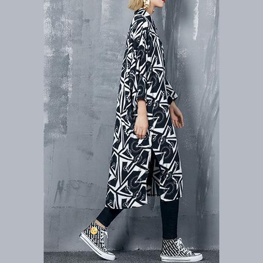 Design Chiffon Long Shirts Korea Ideas Black Print Dresses