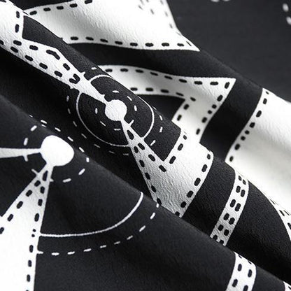 Design Chiffon Long Shirts Korea Ideas Black Print Dresses