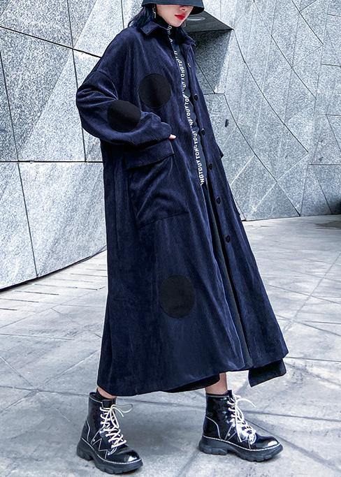 Big Pockets Fine Winter Trench Coat Navy Silhouette Jackets