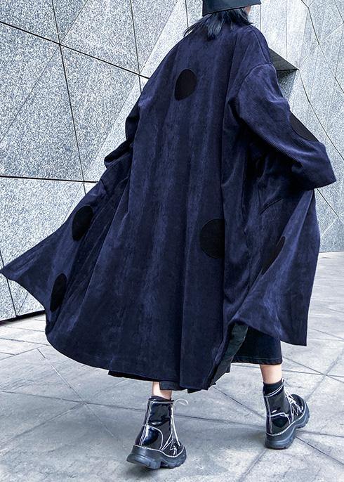 Big Pockets Fine Winter Trench Coat Navy Silhouette Jackets