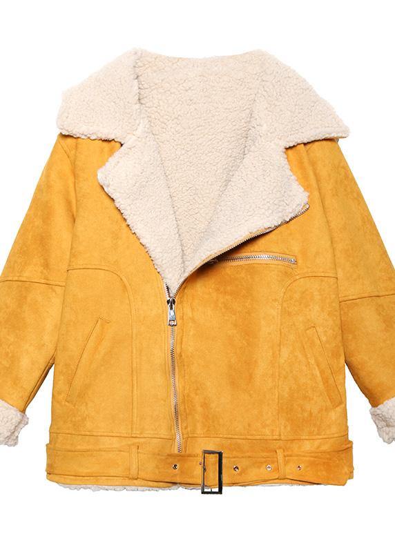 Black Coats Inspiration Tie Hem Thick Jackets