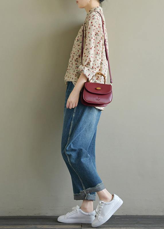 Nude Print Chiffon Clothes Lapel Long Sleeve Summer Top