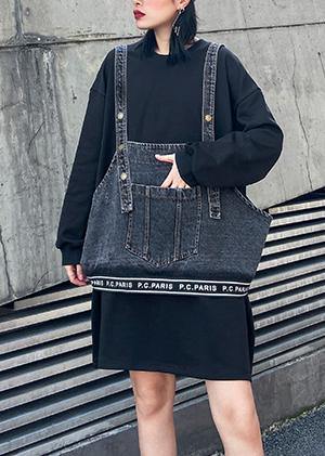 O Neck Letter Dresses Work Outfits Black Two Pieces Dresses