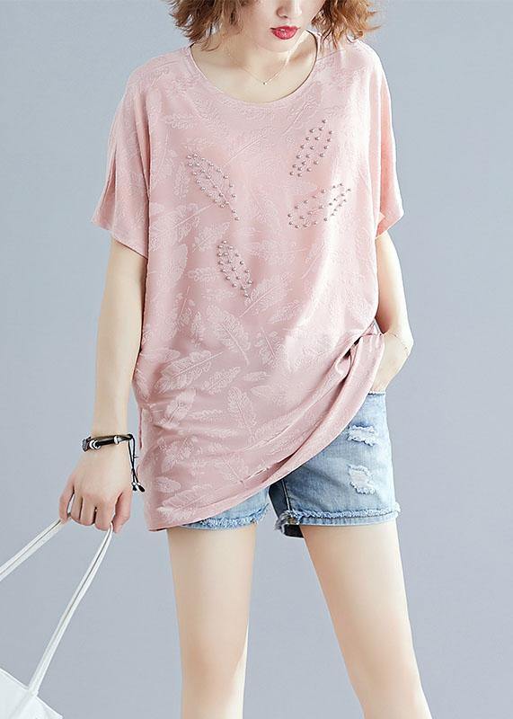 O Neck Blended Tunic Top Tunic Tops Pink Tops Summer