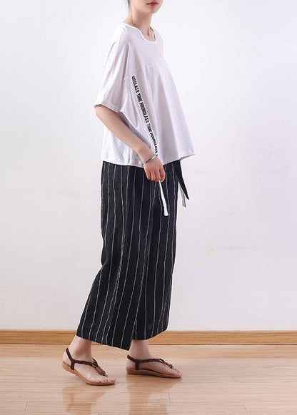 O Neck Cotton Shirts Shirts White Blouses Summer