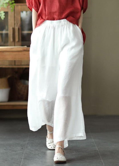 Chocolate Summer Ramie Wide Leg Pants