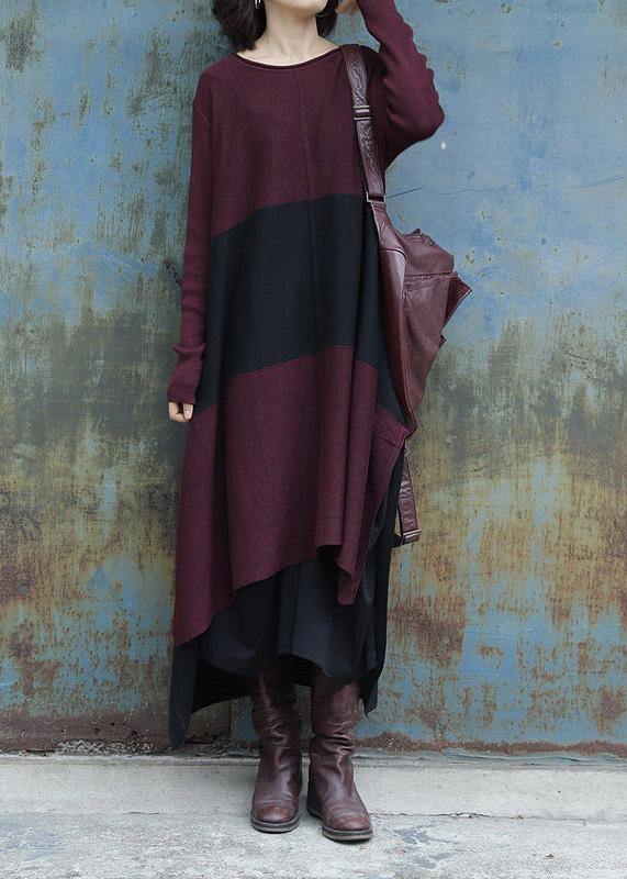 Christmas Side Open Sweater Low High Design Weather Quotes Red Daily Sweater Dress