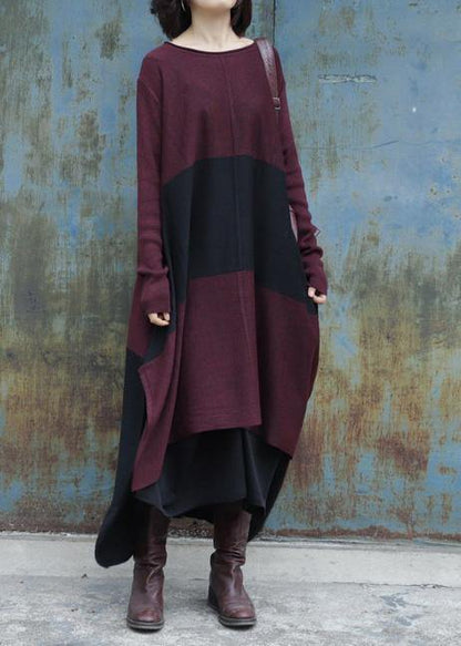 Christmas Side Open Sweater Low High Design Weather Quotes Red Daily Sweater Dress