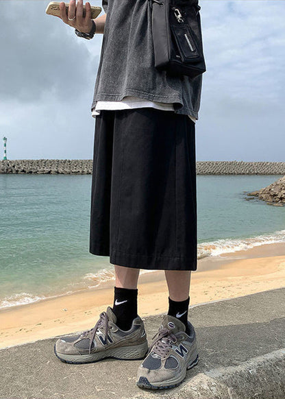Classy Apricot Pockets Patchwork Pants Summer