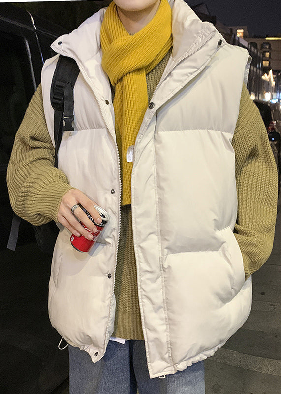 Classy Black Oversized Drawstring Fine Cotton Filled Puffers Vests Winter