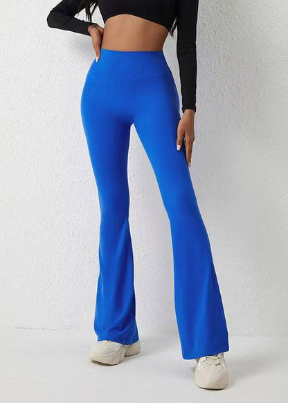 Classy Blue Butt Scrunch Yoga Pants Flare Leggings