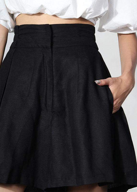 Classy Brown High Waist Pockets Hot Wide Leg Linen Pants