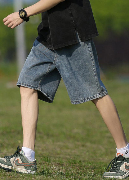 Classy Mud Yellow Pockets High Waist Denim Shorts Summer