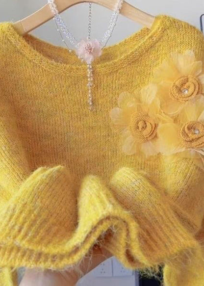 Classy Purple O Neck Knit Sweaters Spring