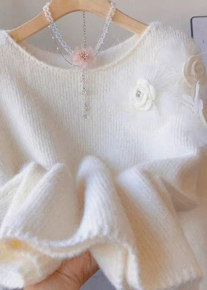 Classy Purple O Neck Knit Sweaters Spring