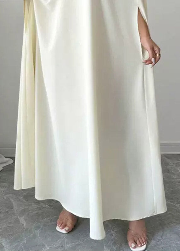 Classy White Tulle Patchwork Maxi Dresses Spring