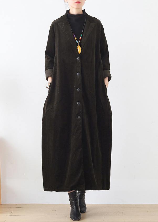 Classy Army Green Clothes for Ideas Notched Patchwork Coat