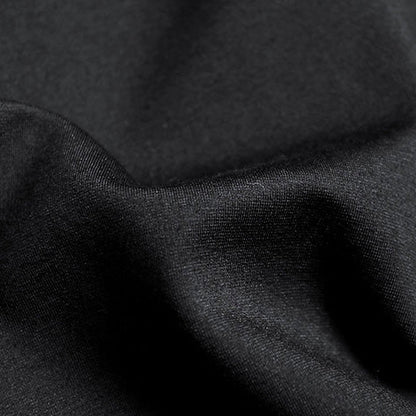 Classy Black Cotton Blend Clothes for Korea Runway O Neck Asymmetric Art Dress