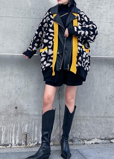 Classy Black Fine Tunics for Fabrics Zippered Patchwork Outwears