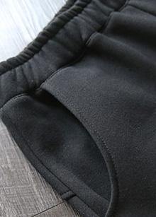 Classy Black Elastic Waist Pockets Harem Pants Photography Wild Pants