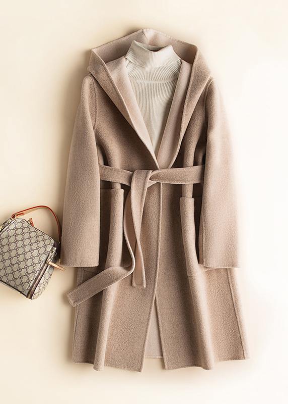 Classy Hooded Pockets Fine Fall Clothes Red Oversized Outwears