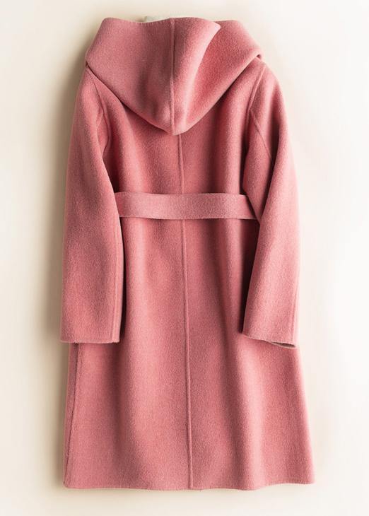 Classy Hooded Pockets Fine Fall Clothes Red Oversized Outwears