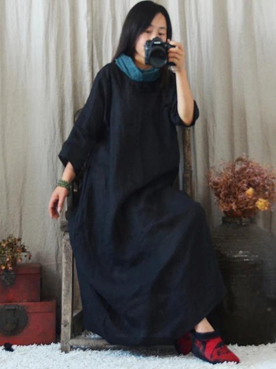 Classy O Neck Chinese Button Cotton Quilting Clothes Ideas Blue Dresses